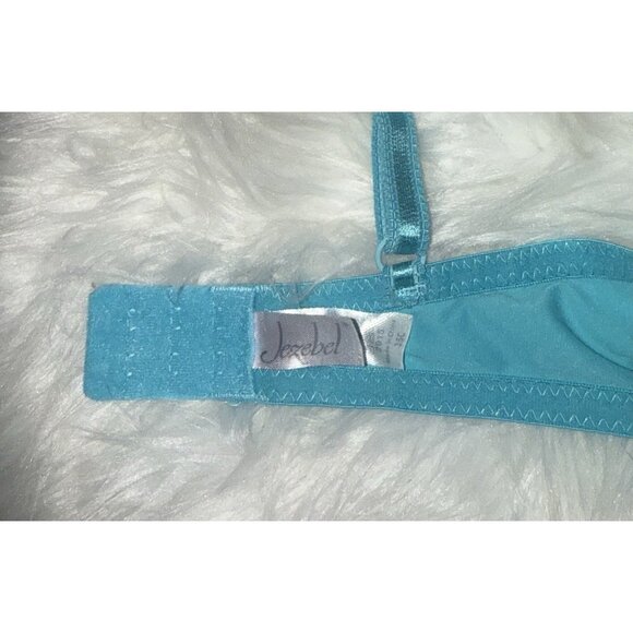 Jezebel 2915 Push Up Balconette Bra Underwire Lace Womens 36C Green - Picture 6 of 6